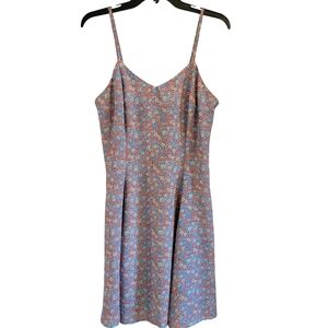 Vintage 90s Compagnie Internationale Express Red Blue Floral Sundress